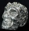 Polished Pyrite Skull With Pyritohedral Crystals #33506-1